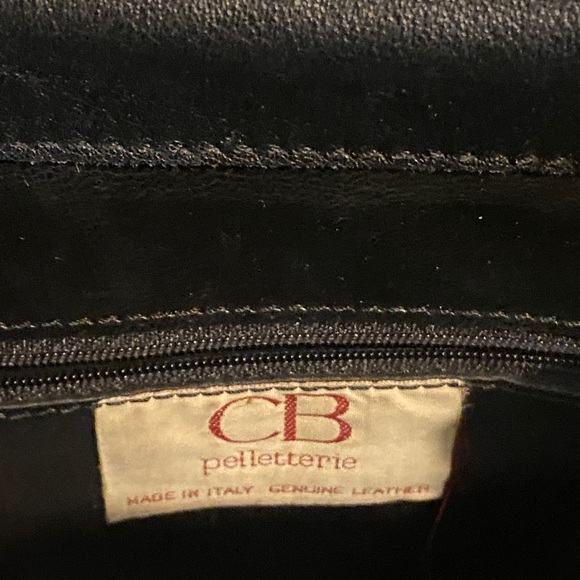 CB Pelletterie Made in Italy Black Genuine Full Leather Backpack Shoulder Bag - Picture 7 of 10